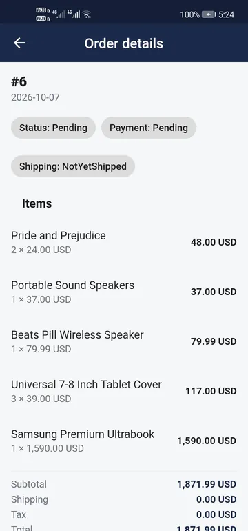 CrystalMindShop — Order details